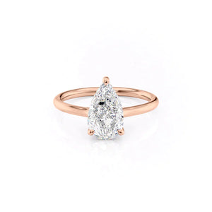 The Ellie Set With A 1.5 Carat Pear Lab Diamond