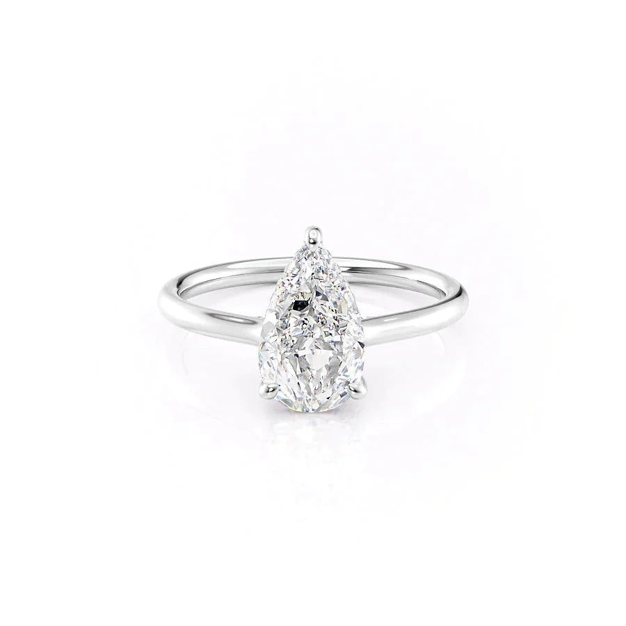 The Ellie Set With A 2 Carat Pear Lab Diamond