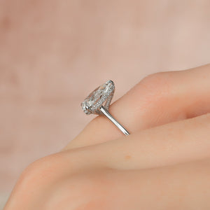 The Ellie Set With A 1 Carat Pear Lab Diamond
