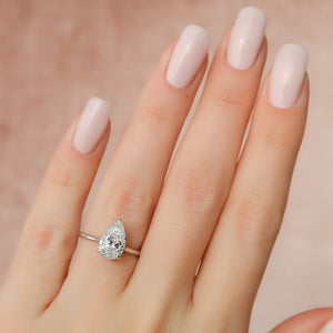 The Ellie Set With A 1 Carat Pear Lab Diamond
