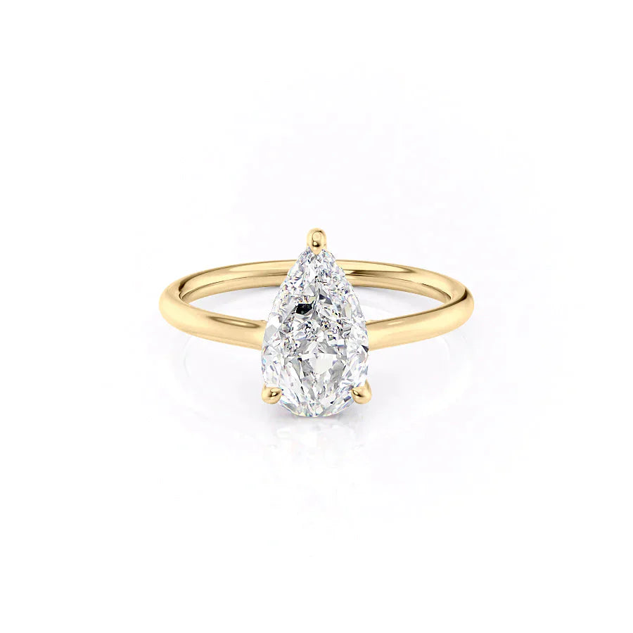 The Ellie Set With A 2 Carat Pear Lab Diamond