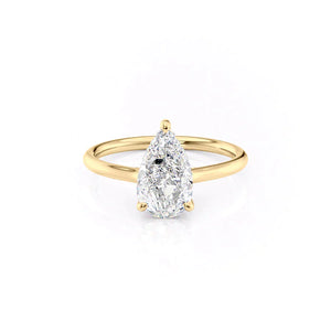 The Ellie Set With A 2 Carat Pear Lab Diamond