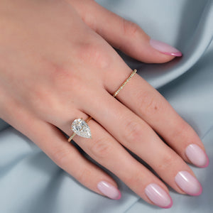 The Ellie Set With A 2.5 Carat Pear Lab Diamond