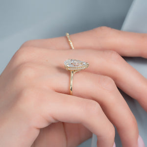 The Ellie Set With A 2.5 Carat Pear Lab Diamond