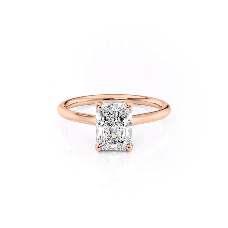 The Ellie Set With A 2 Carat Radiant Lab Diamond