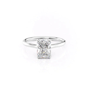 The Ellie Set With A 2.5 Carat Radiant Lab Diamond