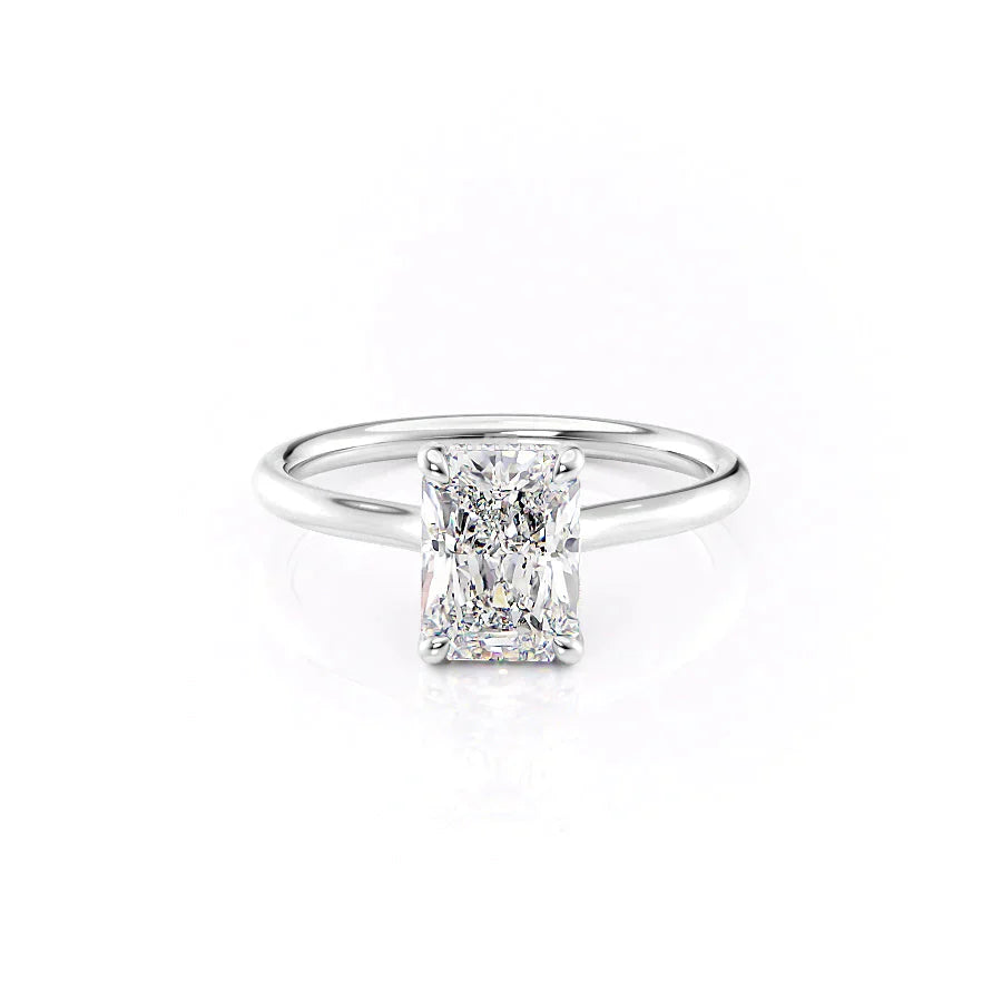 The Ellie Set With A 3 Carat Radiant Lab Diamond