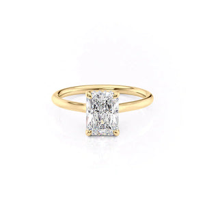 The Ellie Set With A 2 Carat Radiant Lab Diamond