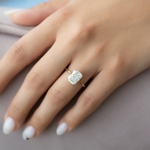 The Ellie Set With A 2 Carat Radiant Lab Diamond
