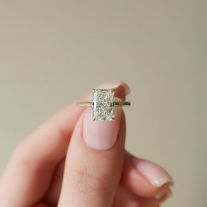 The Ellie Set With A 2 Carat Radiant Lab Diamond