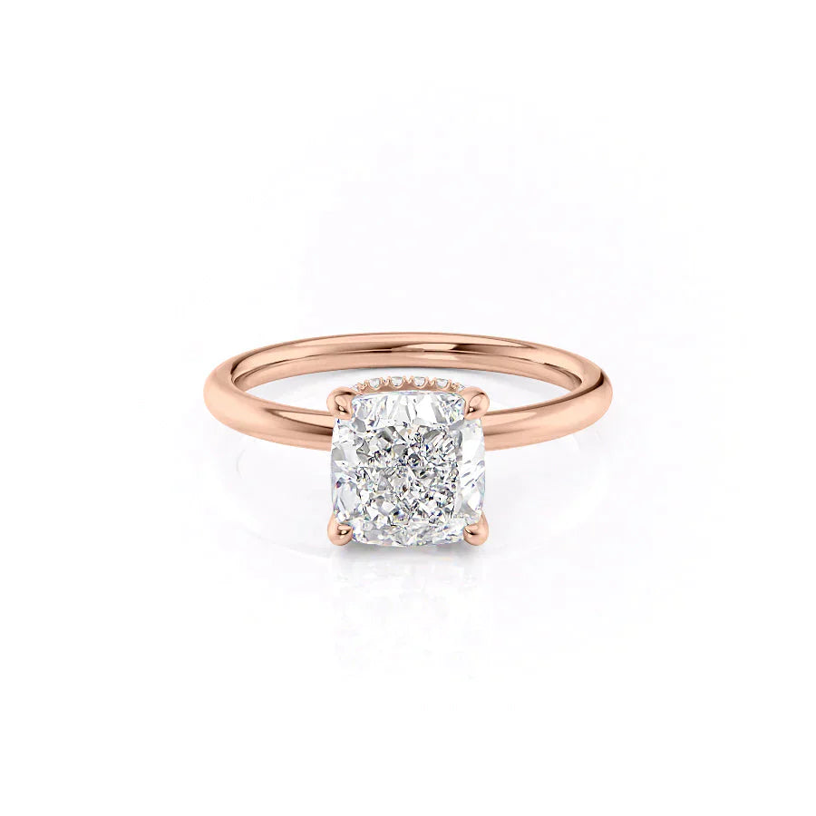 The Alex Set With A 4.5 Carat Cushion Moissanite