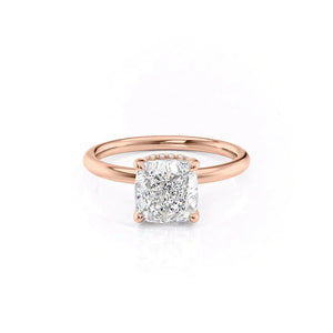 The Alex Set With A 3.5 Carat Cushion Moissanite