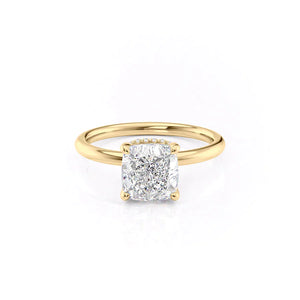 The Alex Set With A 2.5 Carat Cushion Moissanite