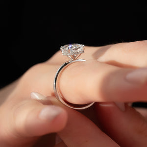 The Alex Set With A 3 Carat Elongated Cushion Lab Diamond