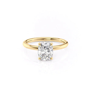 The Alex Set With A 1.5 Carat Elongated Cushion Lab Diamond