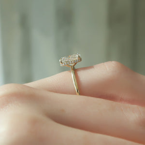 The Alex Set With A Elongated Cushion Moissanite