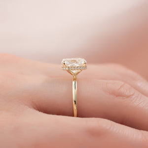 The Alex Set With A 2 Carat Elongated Cushion Lab Diamond