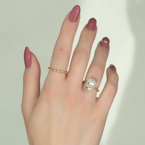 The Alex Set With A 2 Carat Elongated Cushion Lab Diamond