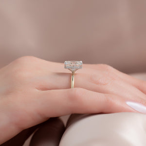 The Alex Set With A 2 Carat Elongated Cushion Lab Diamond