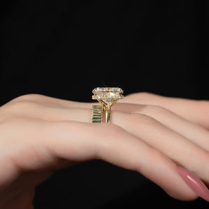 The Alex Set With A 2 Carat Elongated Cushion Lab Diamond