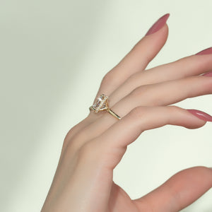 The Alex Set With A 2 Carat Elongated Cushion Lab Diamond