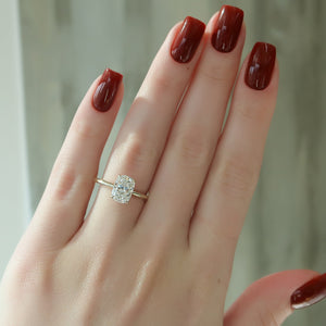The Alex Set With A Elongated Cushion Moissanite