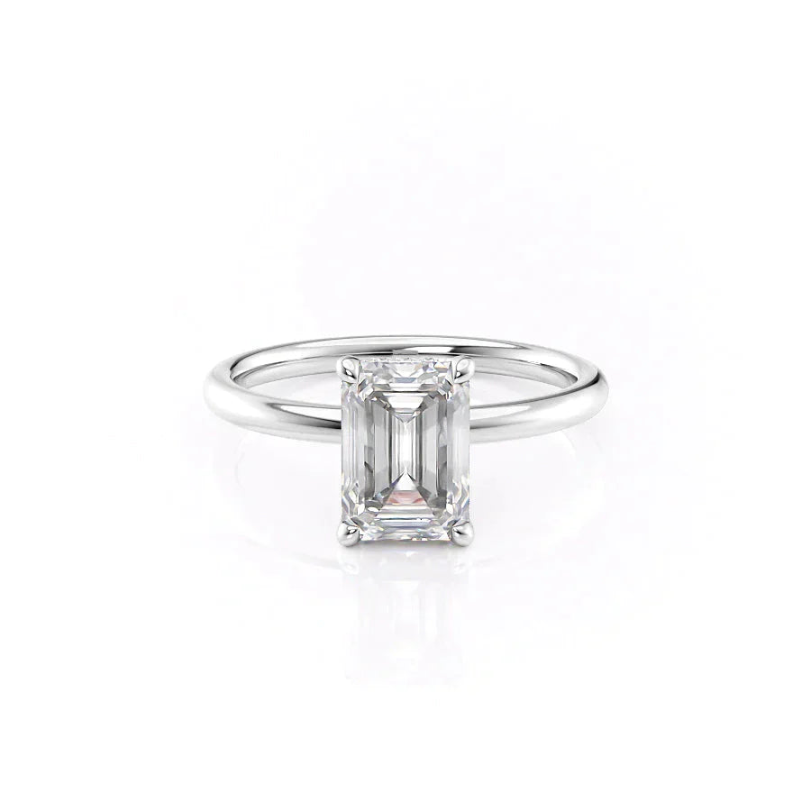 The Alex Set With A 1 Carat Emerald Lab Diamond