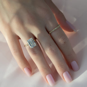 The Alex Set With A 2 Carat Emerald Lab Diamond