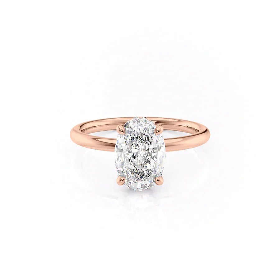 The Alex Set With A 4.5 Carat Oval Moissanite