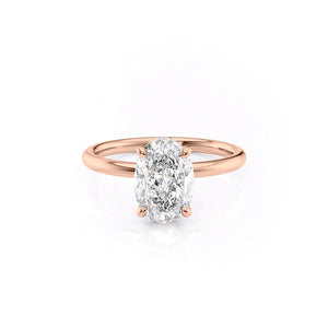 The Alex Set With A 2.5 Carat Oval Lab Diamond