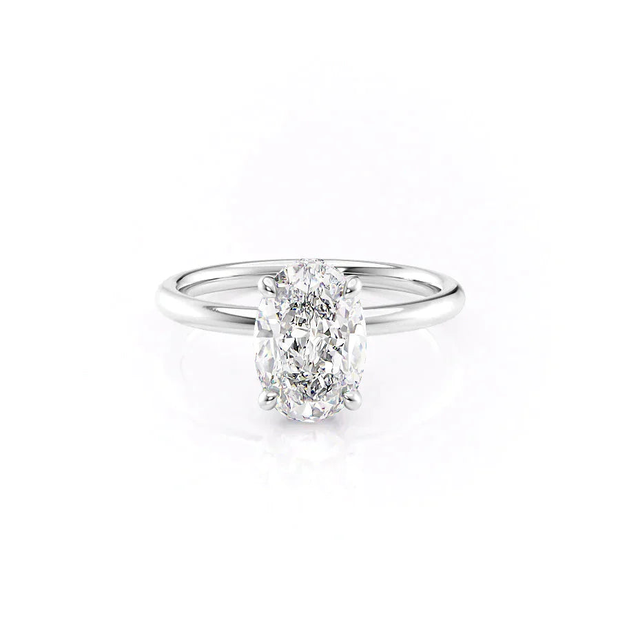 The Alex Set With A 2.5 Carat Oval Lab Diamond