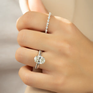 The Alex Set With A 2 Carat Oval Lab Diamond