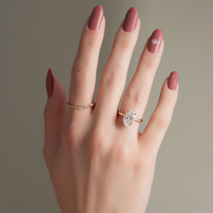 The Alex Set With A Oval Moissanite