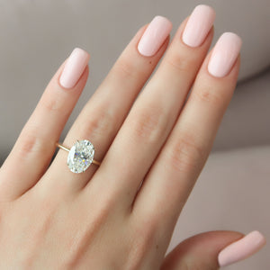 The Alex Set With A 2.5 Carat Oval Lab Diamond