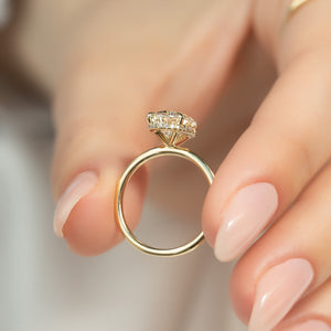 The Alex Set With A 2.5 Carat Oval Lab Diamond