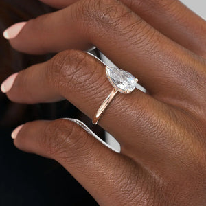 The Alex Set With A 2 Carat Pear Lab Diamond