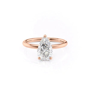 The Alex Set With A 2 Carat Pear Lab Diamond