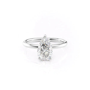 The Alex Set With A 2.5 Carat Pear Moissanite