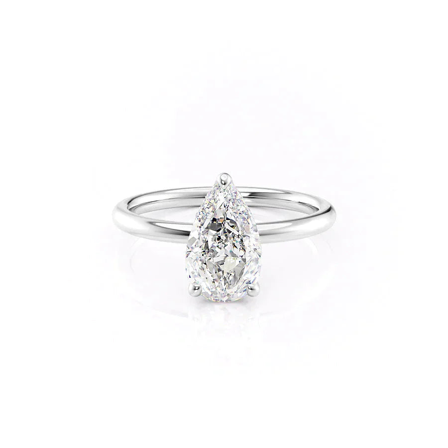The Alex Set With A 1.5 Carat Pear Moissanite