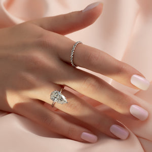 The Alex Set With A 2 Carat Pear Lab Diamond