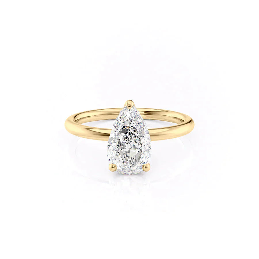 The Alex Set With A 2 Carat Pear Lab Diamond