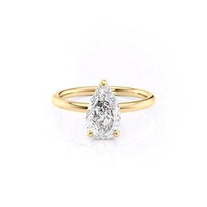 The Alex Set With A 2 Carat Pear Lab Diamond