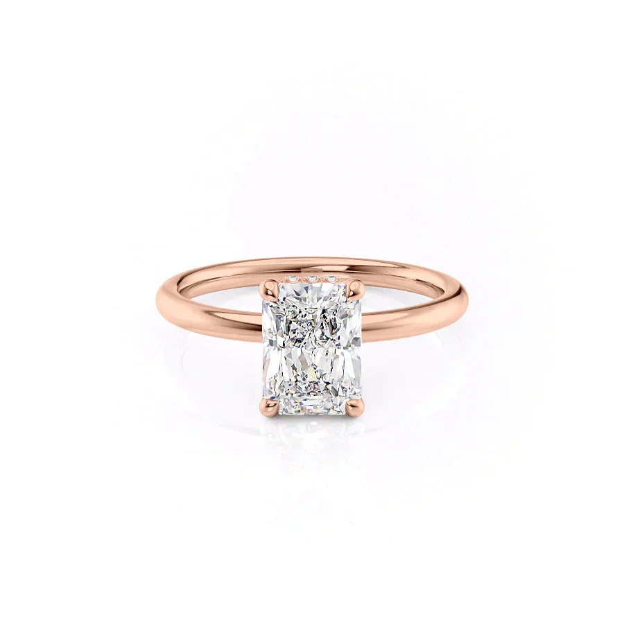 The Alex Set With A 2.5 Carat Radiant Moissanite