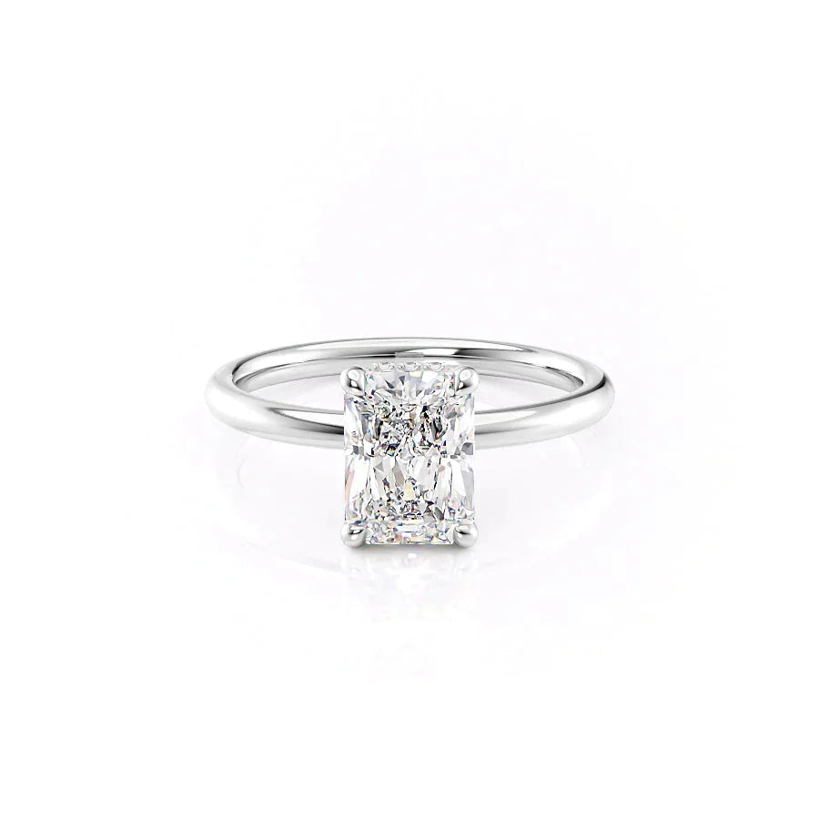 The Alex Set With A 2.5 Carat Radiant Moissanite