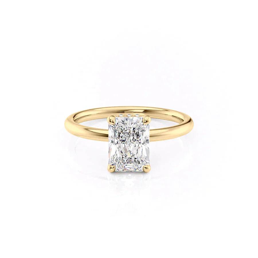 The Alex Set With A 4.5 Carat Radiant Moissanite
