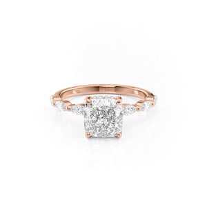The Lucia Set With A 1.5 Carat Cushion Lab Diamond