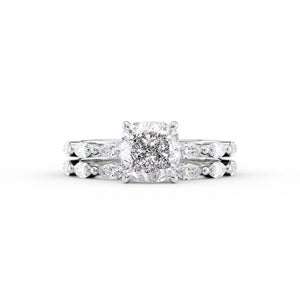 The Lucia Set With A 3 Carat Cushion Lab Diamond