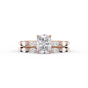 The Lucia Set With A Elongated Cushion Lab Diamond