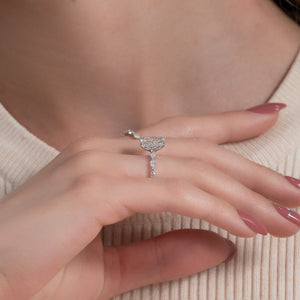 The Lucia Set With A 1 Carat Elongated Cushion Moissanite