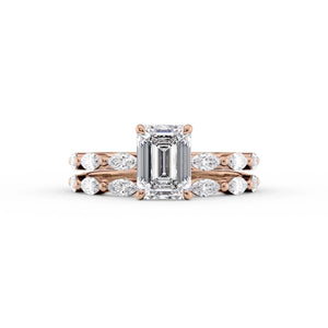 The Lucia Set With A 1 Carat Emerald Lab Diamond